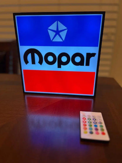 MOPAR Parts Lightbox RGB LED 3D Printed FYLZGO Signs