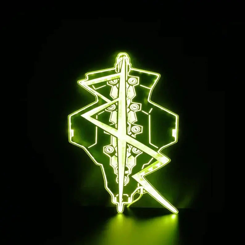 Cyberpunk Edge David Neon Chroma Shape Light Sign, Custom Game Room Night Light, Neon Colors Transition Wall Plaque FYLZGO Signs