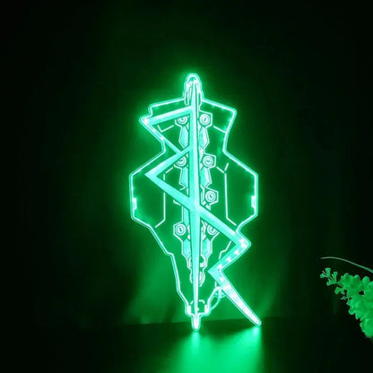 Cyberpunk Edge David Neon Chroma Shape Light Sign, Custom Game Room Night Light, Neon Colors Transition Wall Plaque FYLZGO Signs