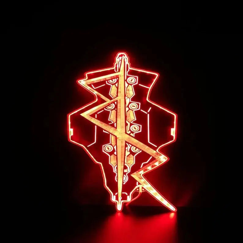 Cyberpunk Edge David Neon Chroma Shape Light Sign, Custom Game Room Night Light, Neon Colors Transition Wall Plaque FYLZGO Signs
