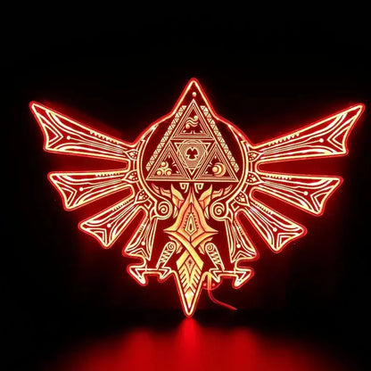 Triforce Zelda Legend 3D Style Night Light Neon LED Sign, Christmas Gifts, Game Room Decor Gifts FYLZGO Signs