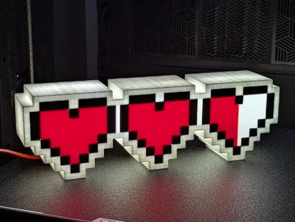 Zelda Hearts - LED Lightbox Sign - Hangable w/Dimmer option FYLZGO Signs