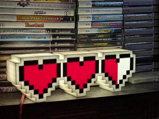 Zelda Hearts - LED Lightbox Sign - Hangable w/Dimmer option FYLZGO Signs