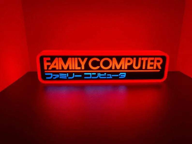 Family Computer 3d Printed Led Sign FYLZGO Signs