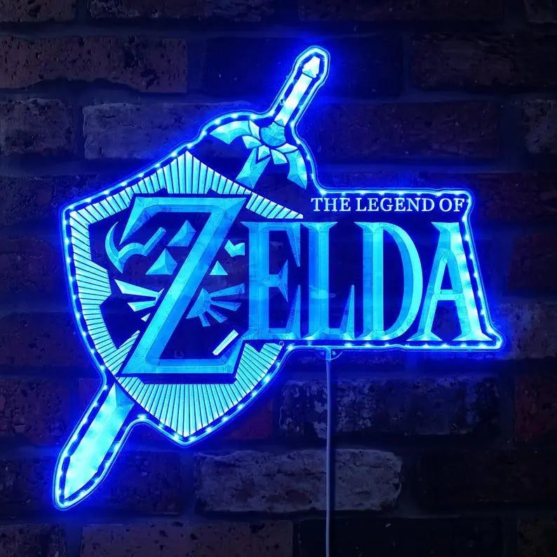 Legend of Zelda 3D Style Night Light Neon LED Sign, Christmas Gifts, Game Room Decor Gifts FYLZGO Signs