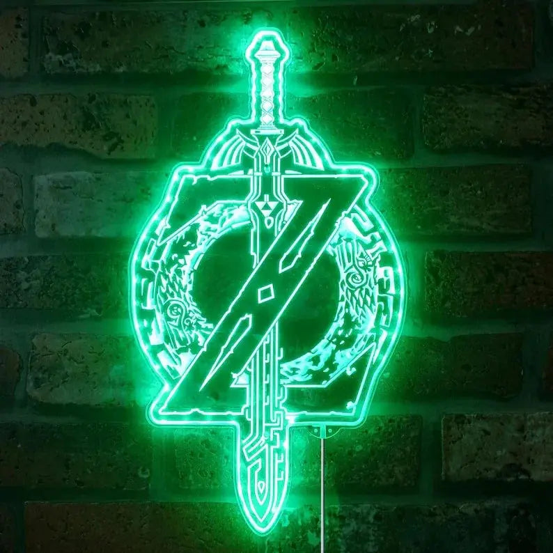 Legend of Zelda 3D Style Night Light Neon LED Sign, Christmas Gifts, Game Room Decor Gifts FYLZGO Signs