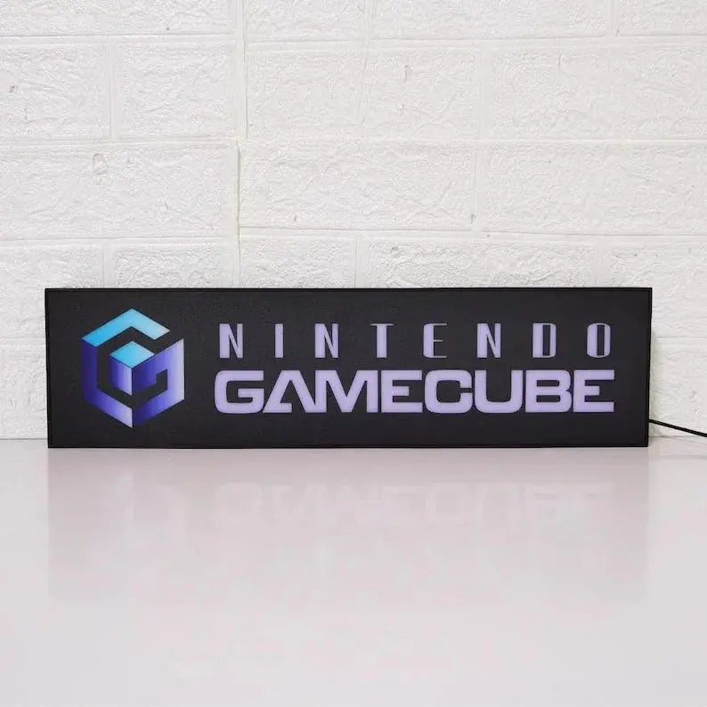 Nintendo Gamecube Classic Logo man cave lights, Perfect for gaming room decor, 3D Printed, not a Neon Sign. USB plug with Dimming Control FYLZGO Signs