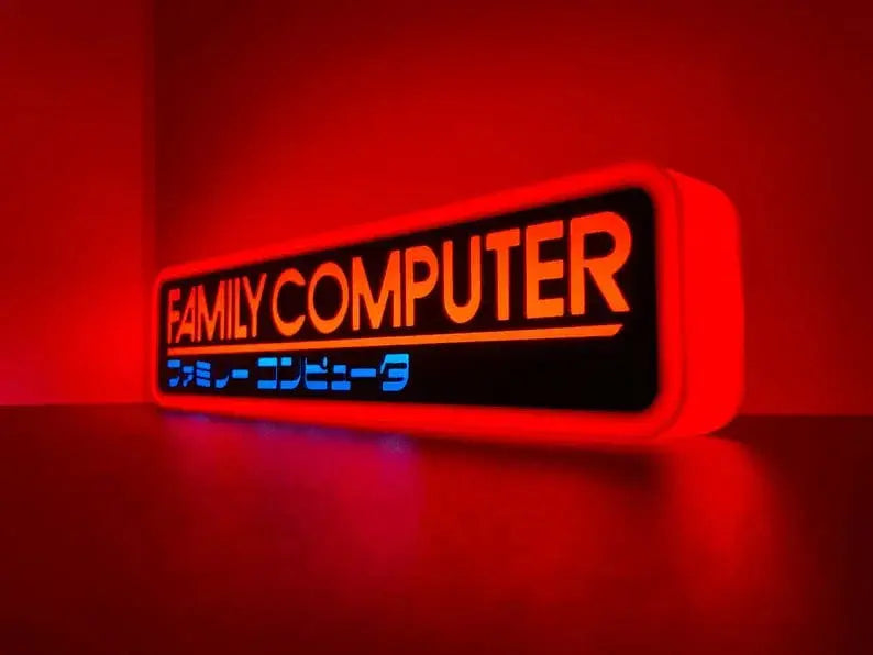 Family Computer 3d Printed Led Sign FYLZGO Signs