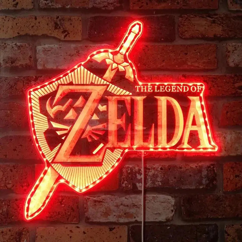 Legend of Zelda 3D Style Night Light Neon LED Sign, Christmas Gifts, Game Room Decor Gifts FYLZGO Signs