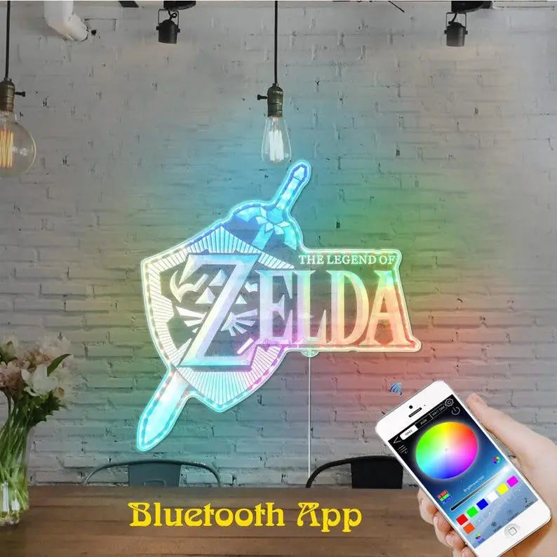 Legend of Zelda 3D Style Night Light Neon LED Sign, Christmas Gifts, Game Room Decor Gifts FYLZGO Signs