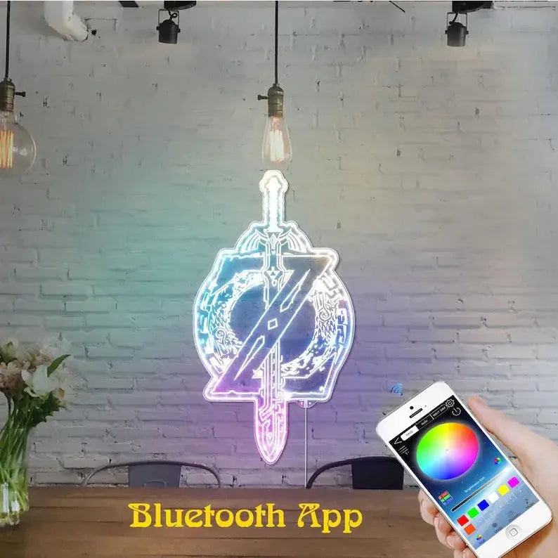 Legend of Zelda 3D Style Night Light Neon LED Sign, Christmas Gifts, Game Room Decor Gifts FYLZGO Signs