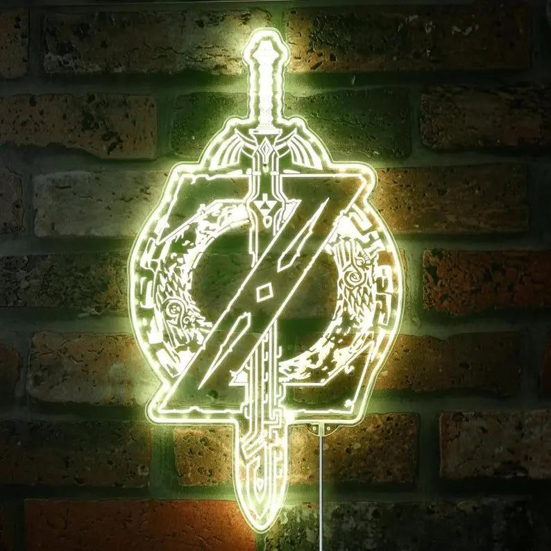 Legend of Zelda 3D Style Night Light Neon LED Sign, Christmas Gifts, Game Room Decor Gifts FYLZGO Signs