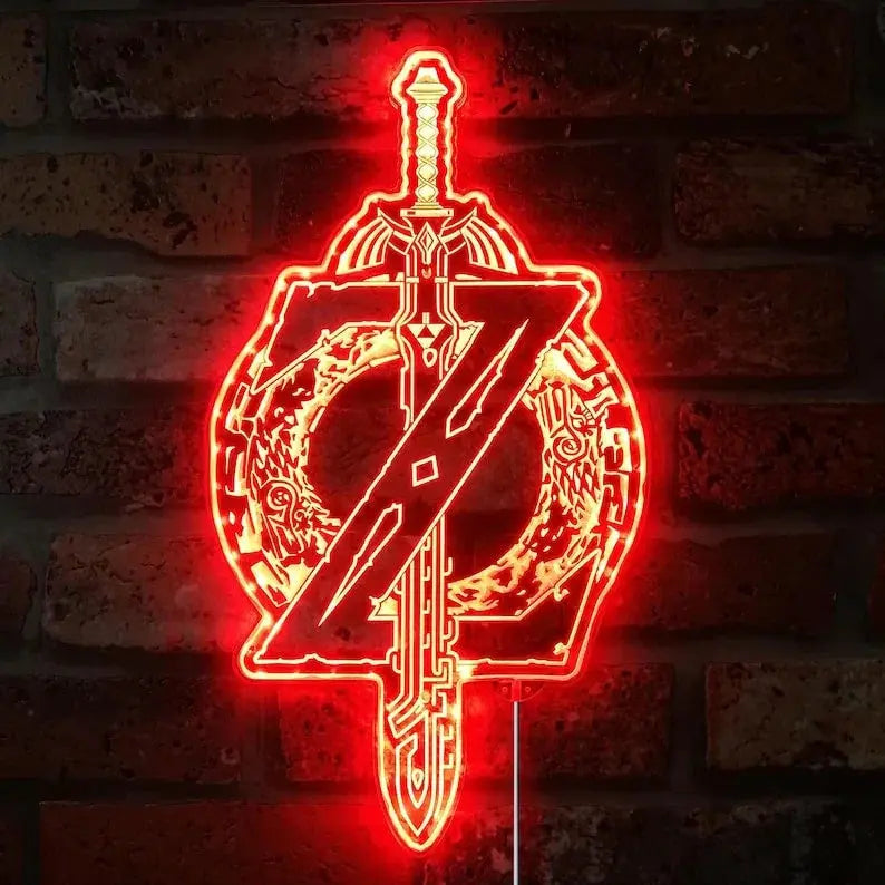 Legend of Zelda 3D Style Night Light Neon LED Sign, Christmas Gifts, Game Room Decor Gifts FYLZGO Signs