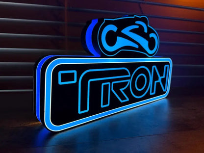 TRON inspired Pinball Topper- lit LED Sign | Wall Decor | pinball | Gift for Him | Mancave | Stern | Mod FYLZGO Signs