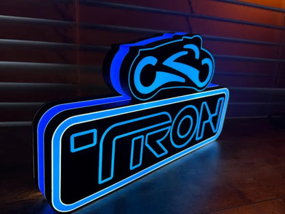 TRON inspired Pinball Topper- lit LED Sign | Wall Decor | pinball | Gift for Him | Mancave | Stern | Mod FYLZGO Signs