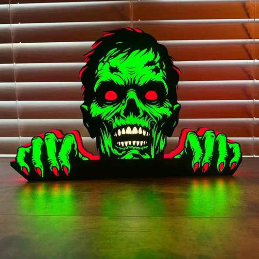 Zombie lit sign and Pinball topper for the Walking dead. Halloween lamp free shipping