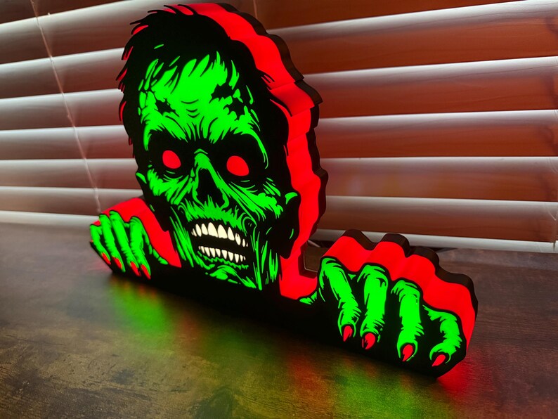 Zombie lit sign and Pinball topper for the Walking dead. Halloween lamp free shipping FYLZGO