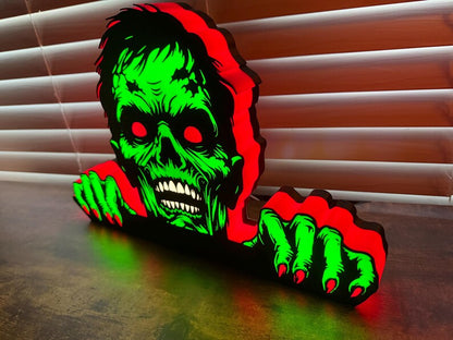 Zombie lit sign and Pinball topper for the Walking dead. Halloween lamp free shipping FYLZGO