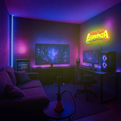 Donkey Kong Banana Bonanza – 3D LED Lightbox – Go Bananas with Retro Power FYLZGO Signs