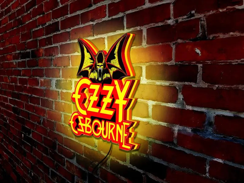 Ozzy Osbourne – Lightbox 3D LED – The Prince of Darkness, Illuminated FYLZGO Signs