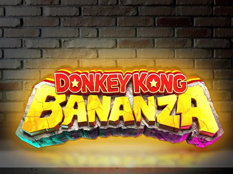 Donkey Kong Banana Bonanza – 3D LED Lightbox – Go Bananas with Retro Power FYLZGO Signs
