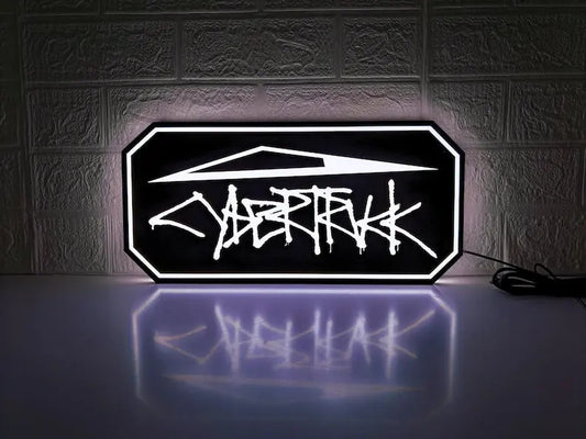 Tesla Cybertruck LED Sign – Dimmable USB Neon Wall Art FYLZGO