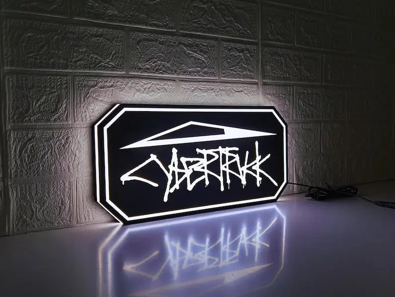 Tesla Cybertruck LED Sign – Dimmable USB Neon Wall Art FYLZGO