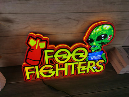 Custom Made Foo Fighters Pinball Topper LED Light Box, For Rock 'n' Roll  Fans, Pinball Arcade Decor, Gameroom Decor FYLZGO Signs