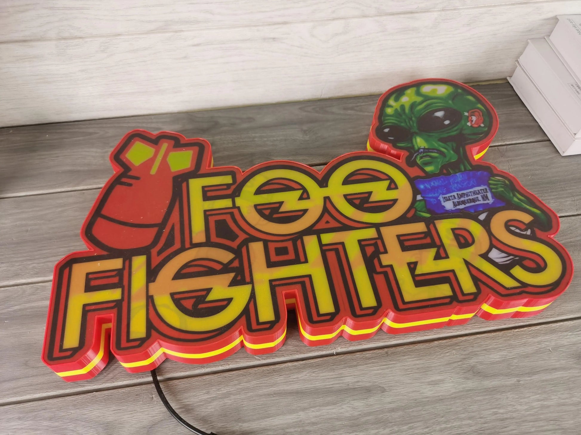 Custom Made Foo Fighters Pinball Topper LED Light Box, For Rock 'n' Roll  Fans, Pinball Arcade Decor, Gameroom Decor FYLZGO Signs