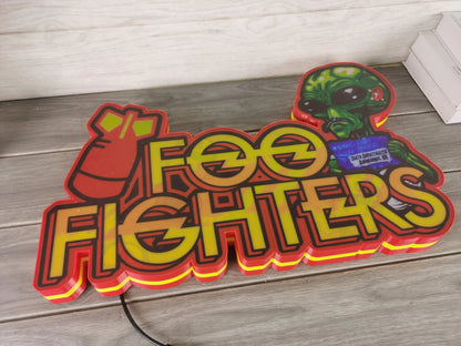 Custom Made Foo Fighters Pinball Topper LED Light Box, For Rock 'n' Roll  Fans, Pinball Arcade Decor, Gameroom Decor FYLZGO Signs