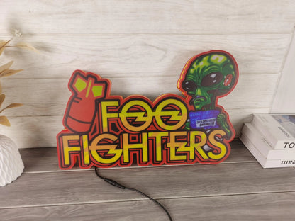Custom Made Foo Fighters Pinball Topper LED Light Box, For Rock 'n' Roll  Fans, Pinball Arcade Decor, Gameroom Decor FYLZGO Signs
