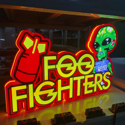 Custom Made Foo Fighters Pinball Topper LED Light Box, For Rock 'n' Roll  Fans, Pinball Arcade Decor, Gameroom Decor FYLZGO Signs