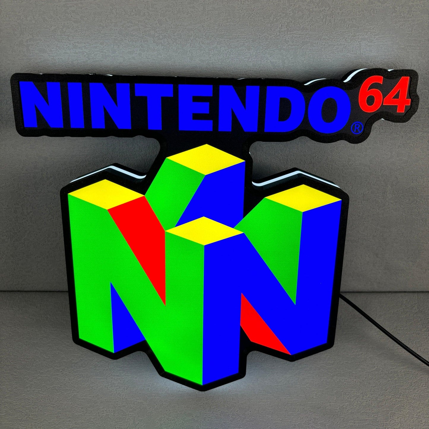 Classic Gaming LED Lightbox Custom Nintendo 64 Game Console Logo Night Lights FYLZGO Signs