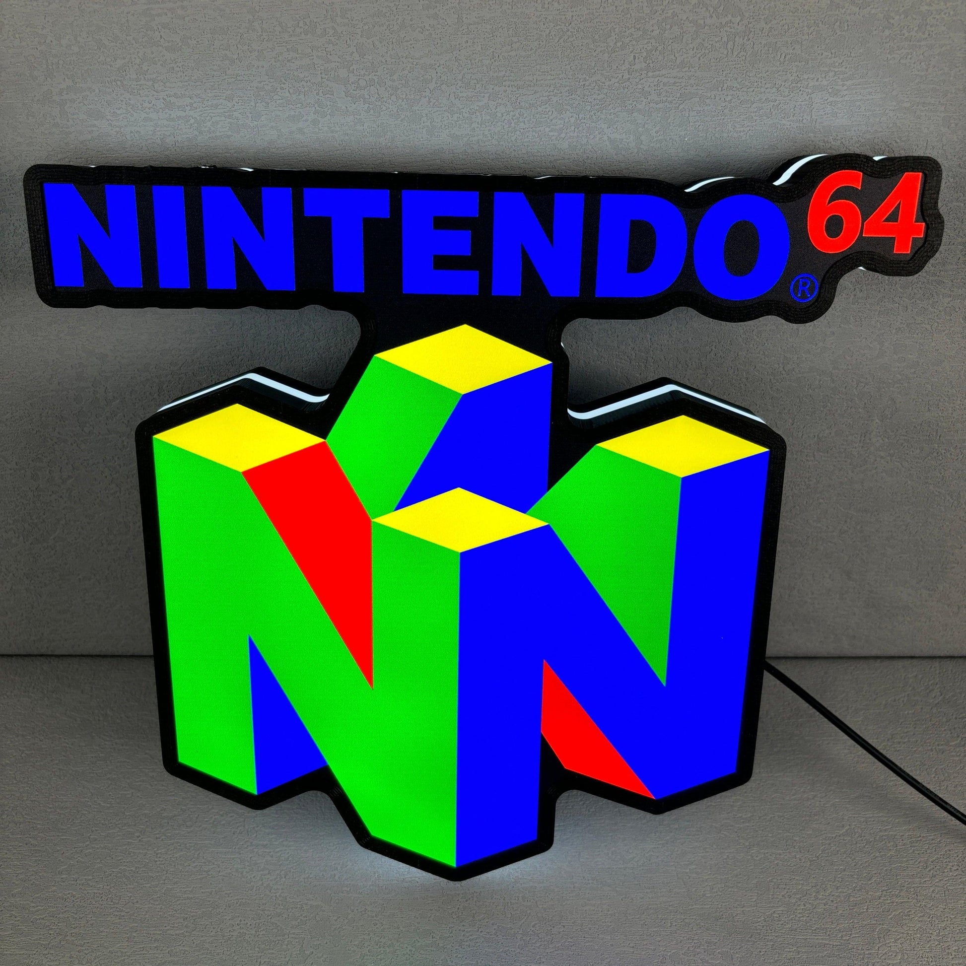 Classic Gaming LED Lightbox Custom Nintendo 64 Game Console Logo Night Lights FYLZGO Signs