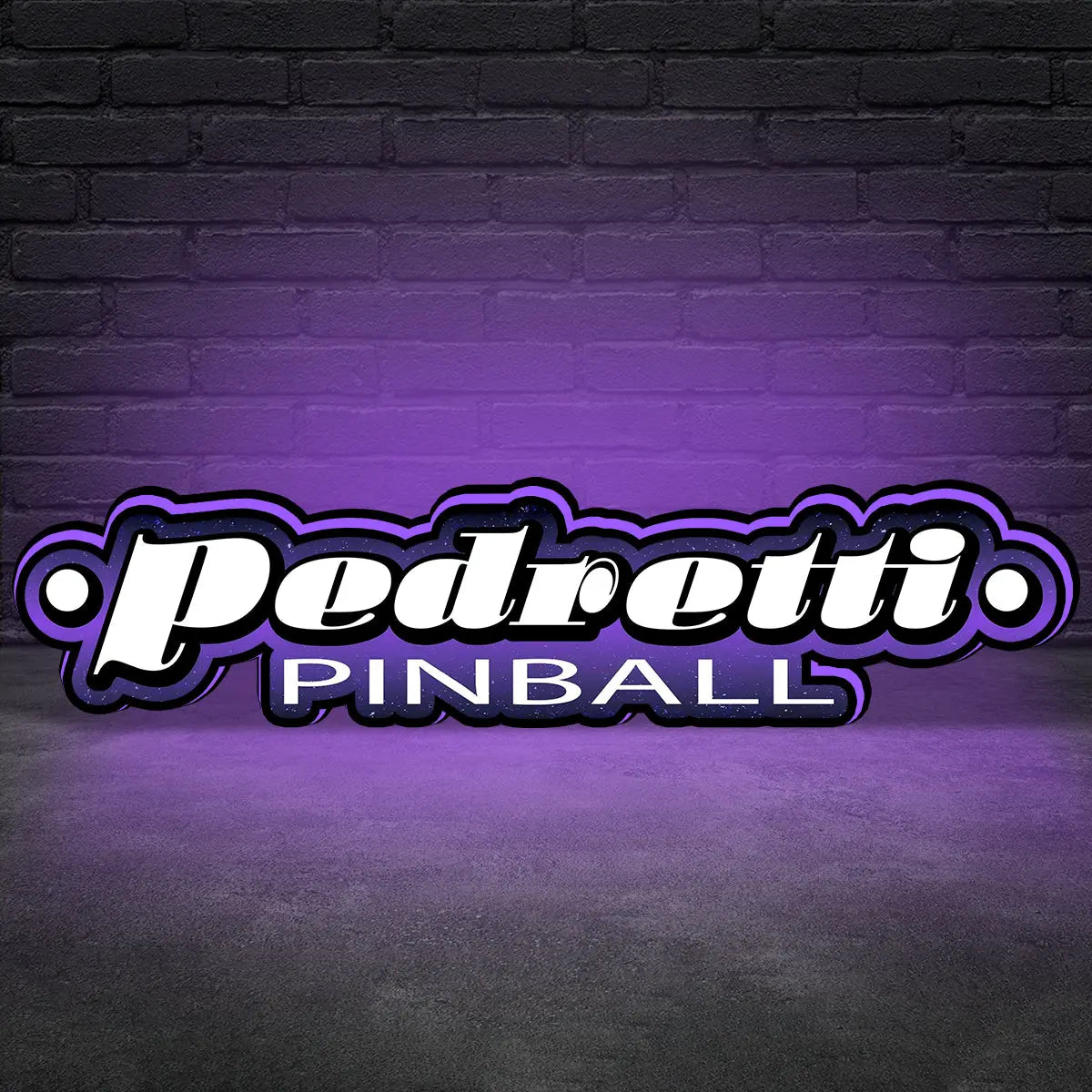Pedretti Logo Led lightbox for Pinball Machine, 3D Printed Lightbox USB Powered & Full Dimmable FYLZGO Signs