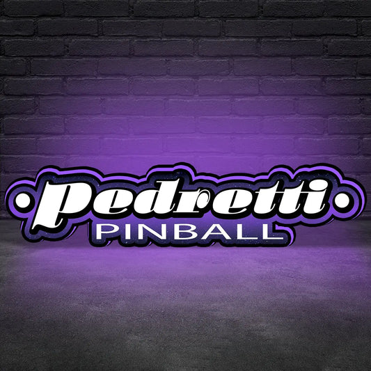 Pedretti Logo Led lightbox for Pinball Machine, 3D Printed Lightbox USB Powered & Full Dimmable FYLZGO Signs