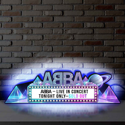 ABBA 3D LED Light Box, for Pinball Arcade Game fans,  Pinball Arcade Decor
