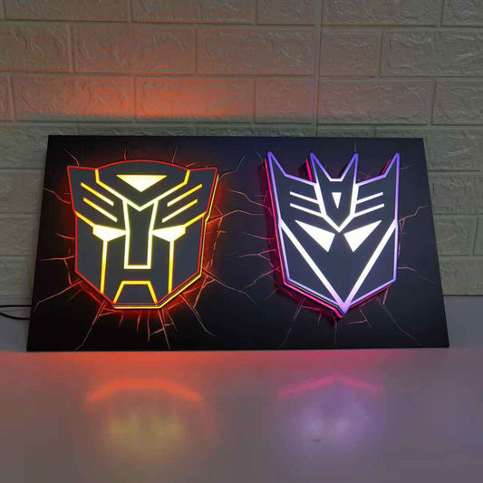 Transformers 3D LED Light Box, for Pinball Arcade Game fans,  Pinball Arcade Decor