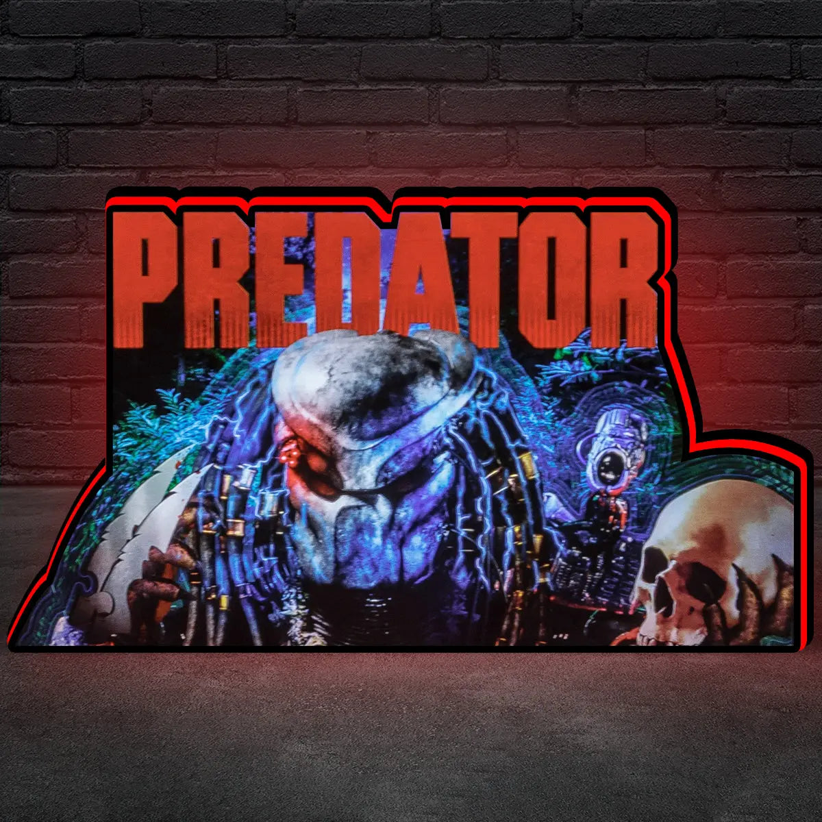 Predator 2025 Pinball Topper Led Lightbox, For Pinball Machine by Pinball Brothers, 5V USB with Dimmer Perfect for Game Room Man's Cave FYLZGO Signs