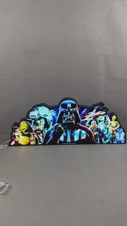 Star Wars, Fall of the Empire 3D Pinball Topper, Vader & Legends, USB powered and with Dimming Function, design for Stern Star Wars Pinball Machine