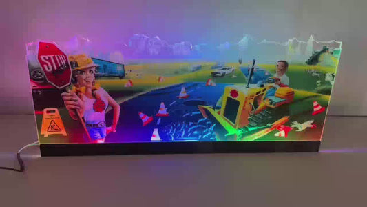 Roadshow Pinball Topper 3D Acrylic LED Topper, for Pinball Machine, Pinball Topper