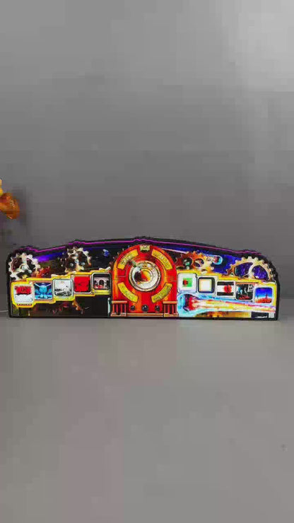 New Arrival Rush Pinball Topper  Led Lightbox, USB plug Dimmer, Pinball Arcade Decor, Perfect for Game Room or Pinball Machine