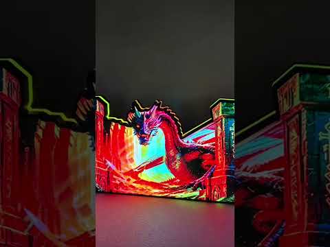 The Hobbit Smaug’s Lair 3D Printed LED Lightbox Pinball Topper
