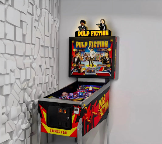 Pulp Fiction Pinball Topper Vincent & Jules 3D Printed Dome Light LED Light Box for Pinball Machine, Game Room Decor Illuminate Your Game Room FYLZGO Signs