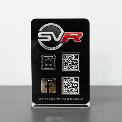 Mini qr code sign, QR Code Sign Social Media, QR Code Display Sign Acrylic, Custom QR Code Sign, Payment Method Sign, Custom Logo Sign FYLZGO Signs