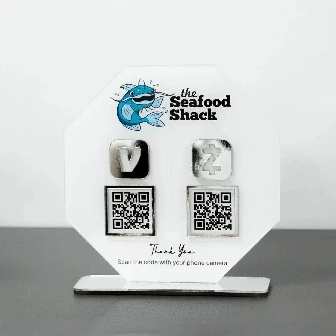 Mini qr code sign, QR Code Sign Social Media, QR Code Display Sign Acrylic, Custom QR Code Sign, Payment Method Sign, Custom Logo Sign FYLZGO Signs