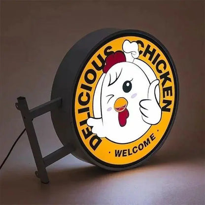 Custom Double Sided Outdoor Round Light Box Sign - Perfect For Any Business FYLZGO Signs