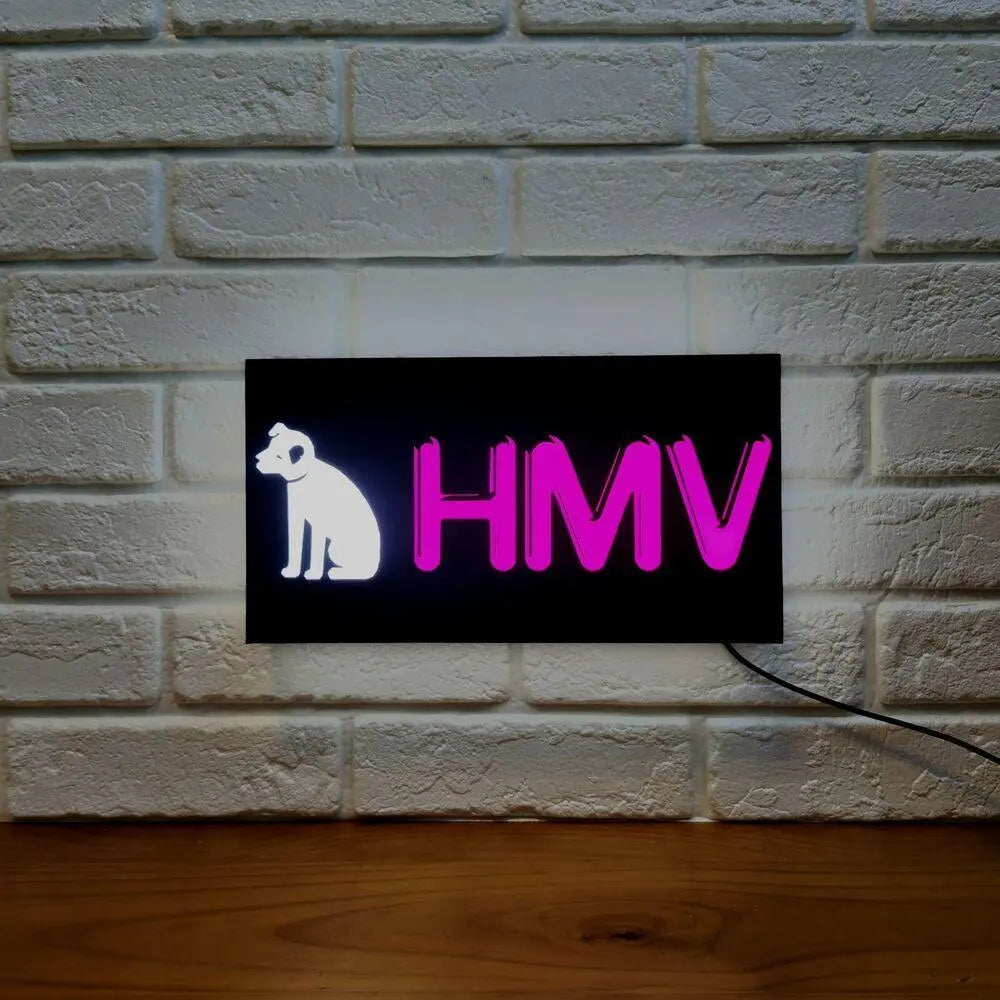 HMV LED Lamp USB Dimmable, Color changing, Retro Music Decor & Great Gift FYLZGO Signs