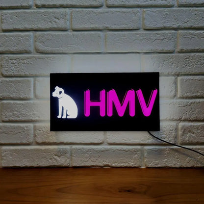 HMV LED Lamp USB Dimmable, Color changing, Retro Music Decor & Great Gift FYLZGO Signs
