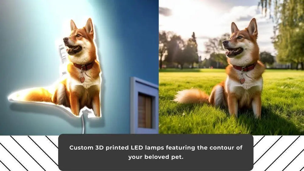 Personalized 3D Printed LED Lamps - Capture Your Beloved Pet in a Stunning Light FYLZGO Signs